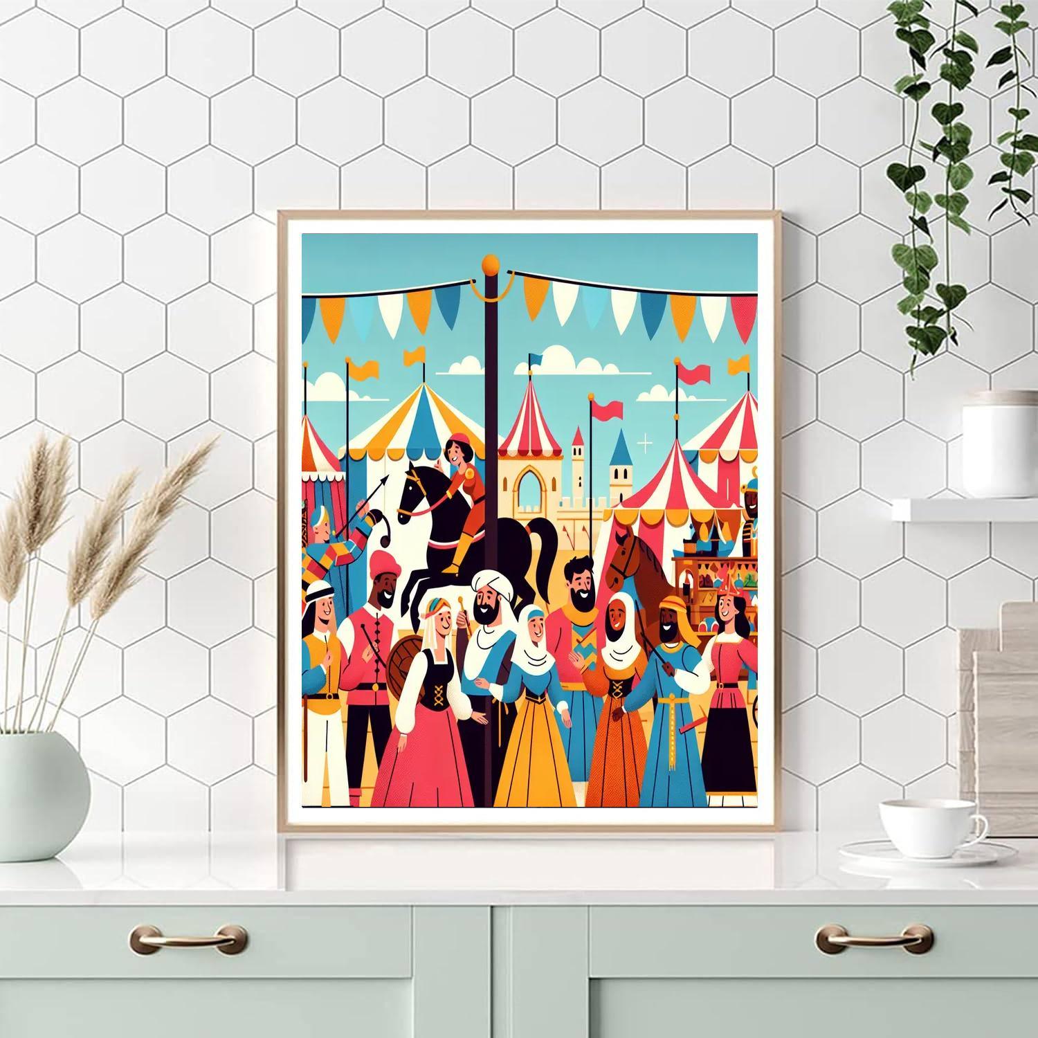 Medieval Fairground Fun Paint By Color