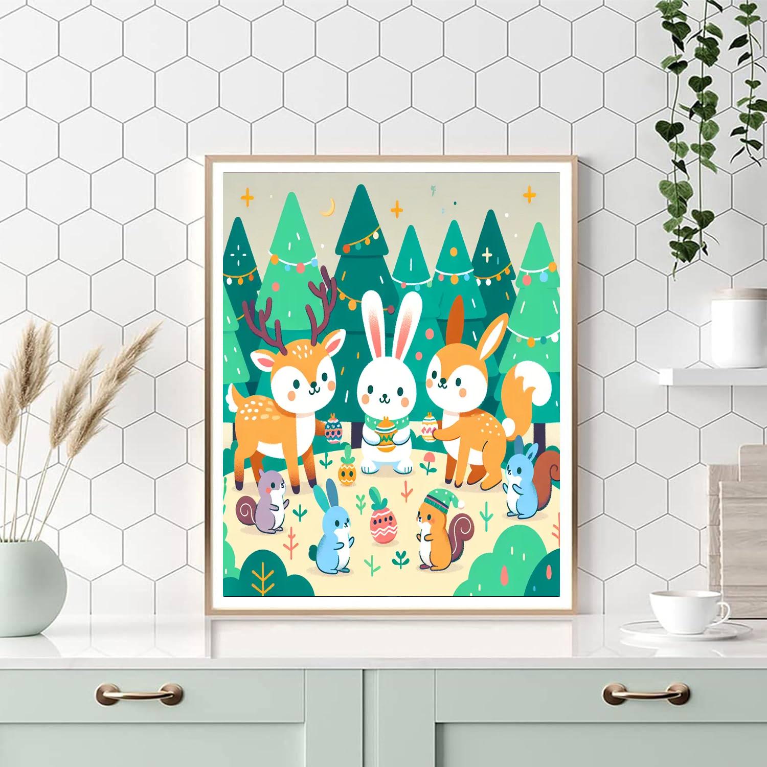 Fantastic Forest Festival Painting Number Kit