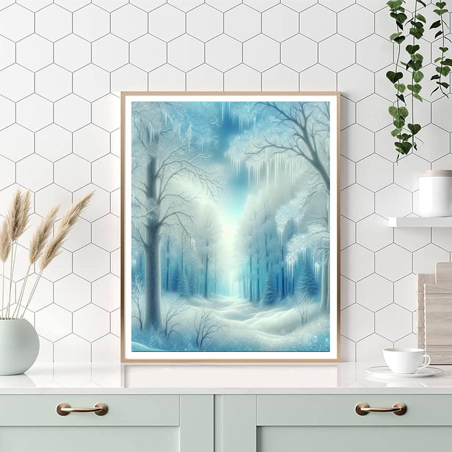 Frosty Forest Enchantment DIY Paint By Numbers