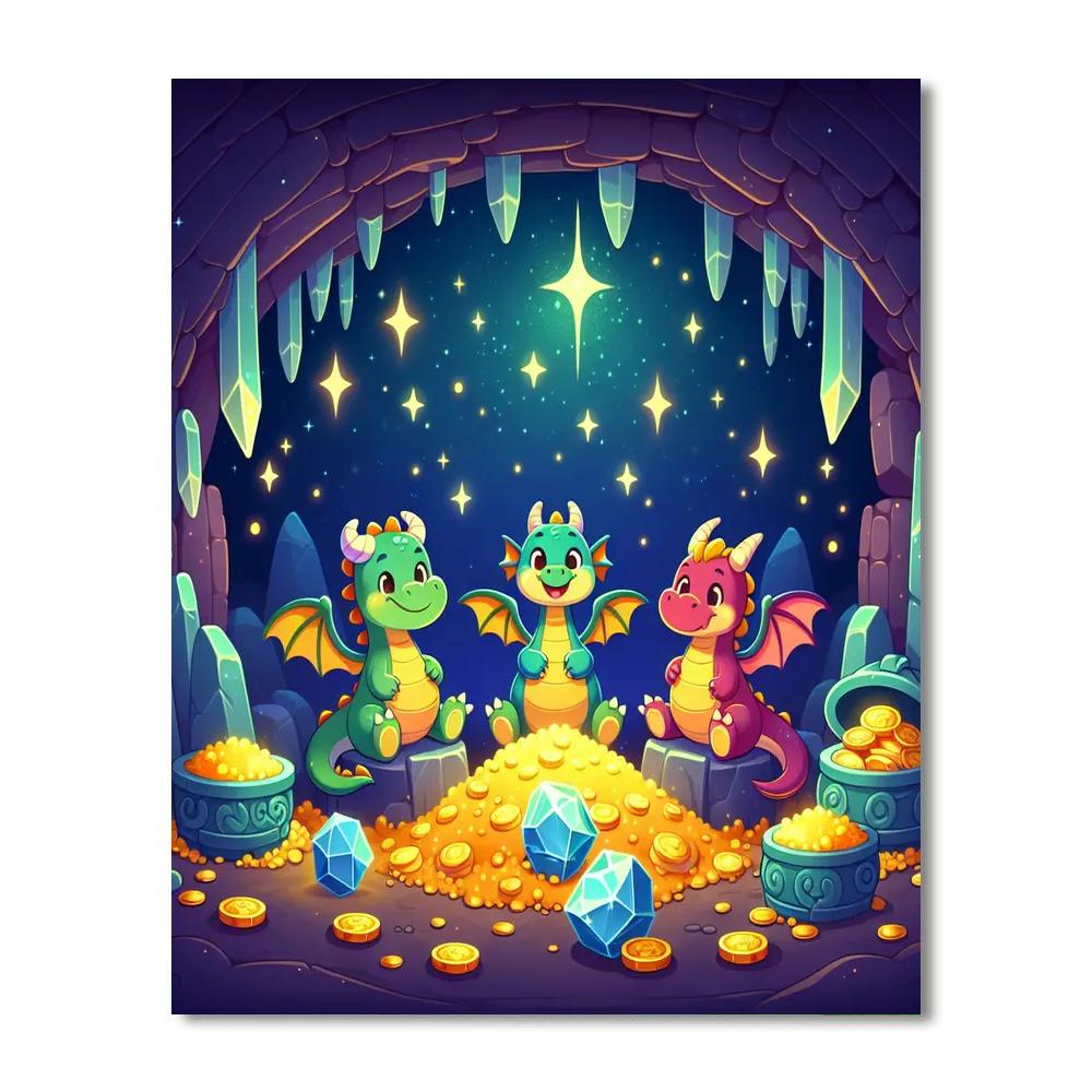 Mystical Dragon's Den Paint By Numbers