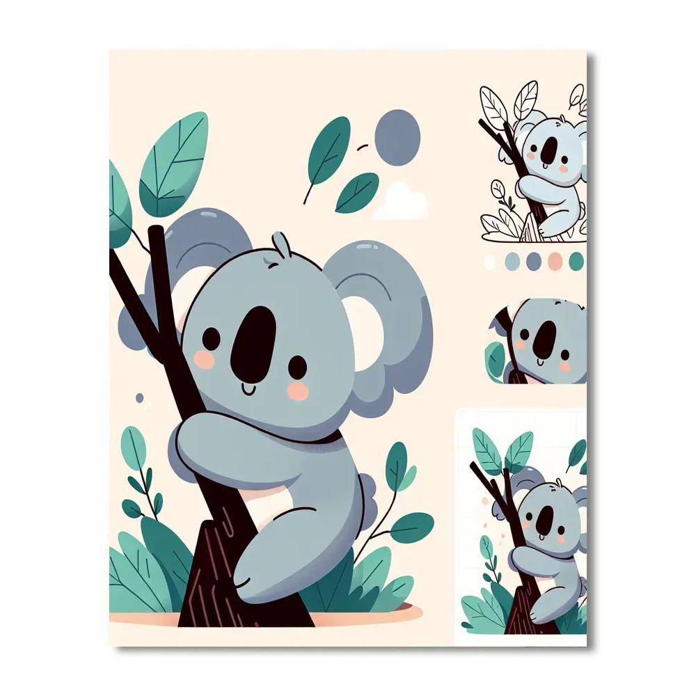 Lovely Koala Numbered Painting Kits