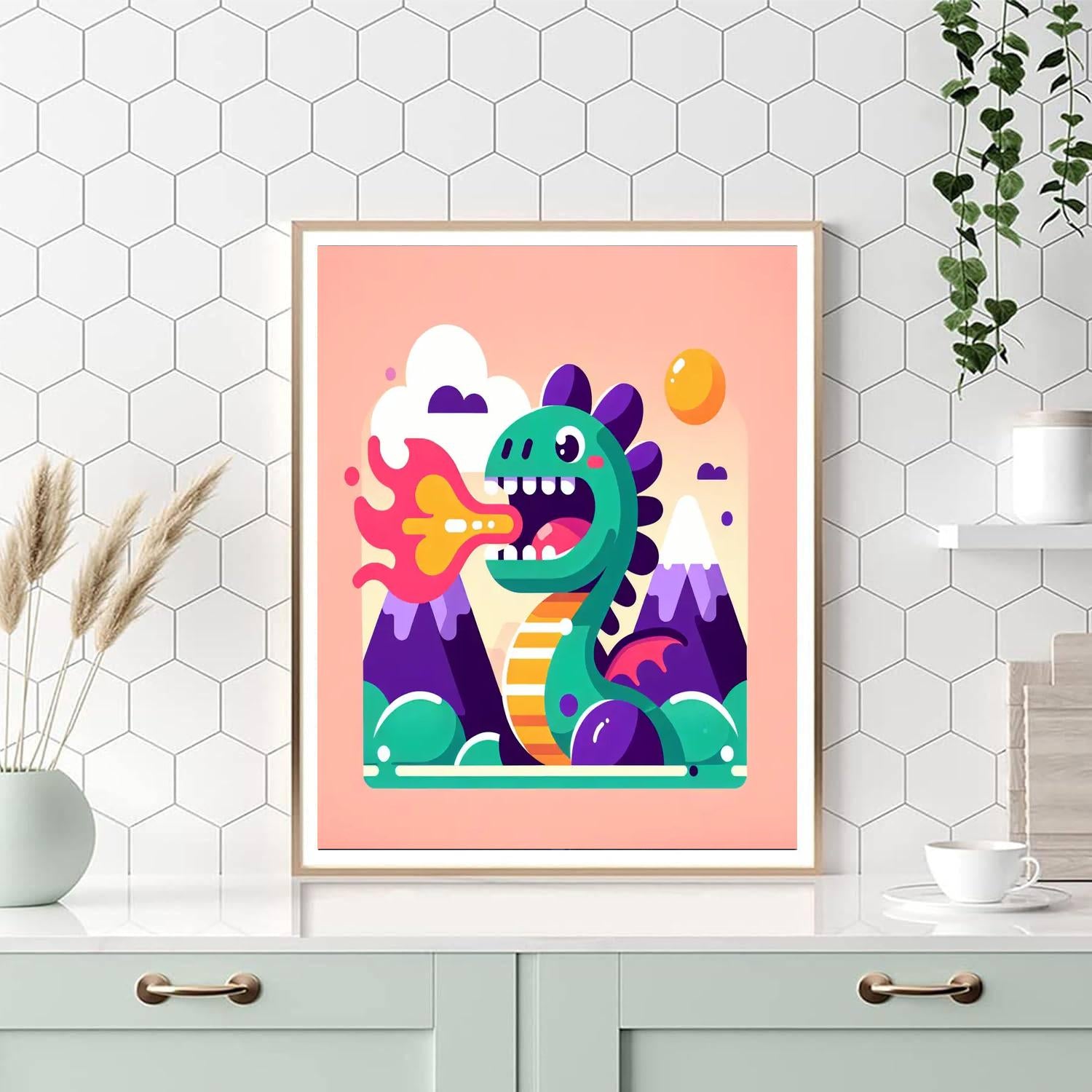 Funky Dragon Painting By Numbers Kit