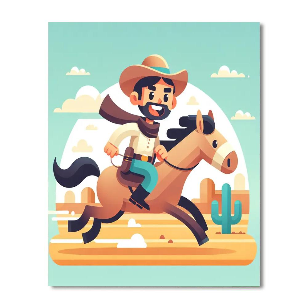 Wild West Wrangler Adventure Numbered Painting Kits