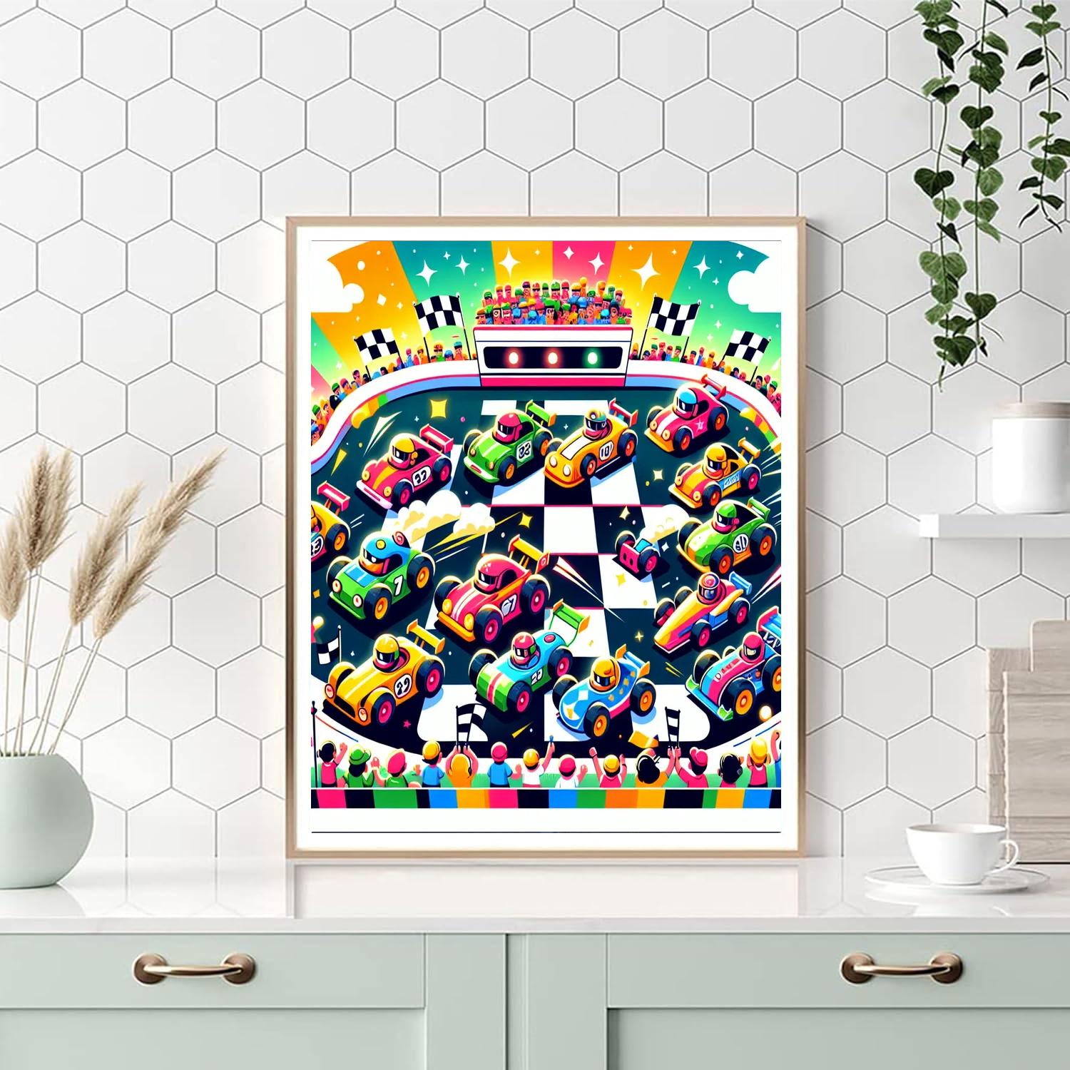 Racing Adventure Paint By Numbers Art