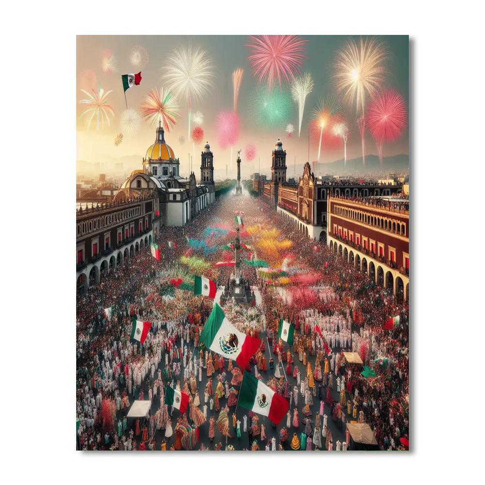 Día De La Independencia - Mexico City Paint By Numbers Kits