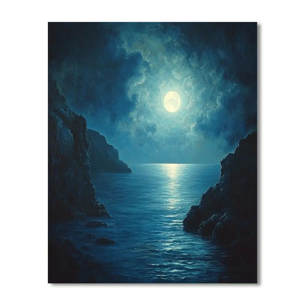 William Blake Inspired Twilight Ocean Mystique  Painting By Numbers Kit