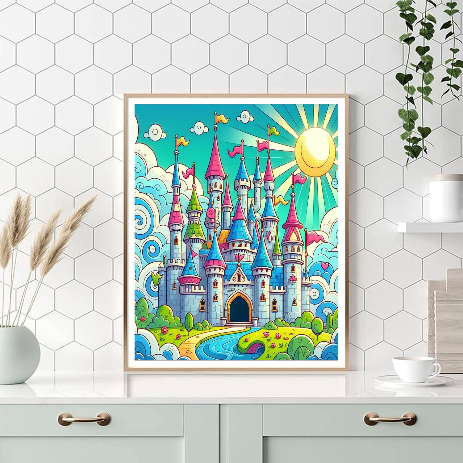 Lovely Fairy Tale Castle Painting By Numbers Kit