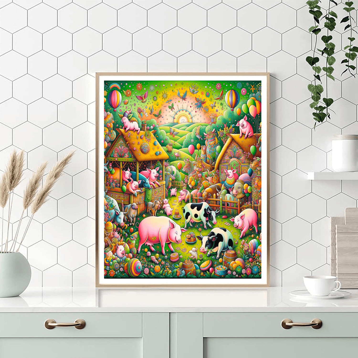 Joyful Farmyard Party Paint By Numbers