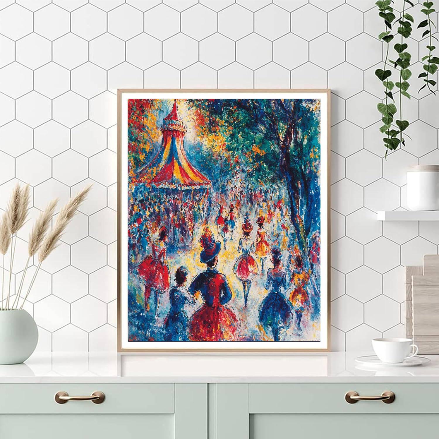 Marc Chagall Inspired Harlequin Dreams  Paint By Number