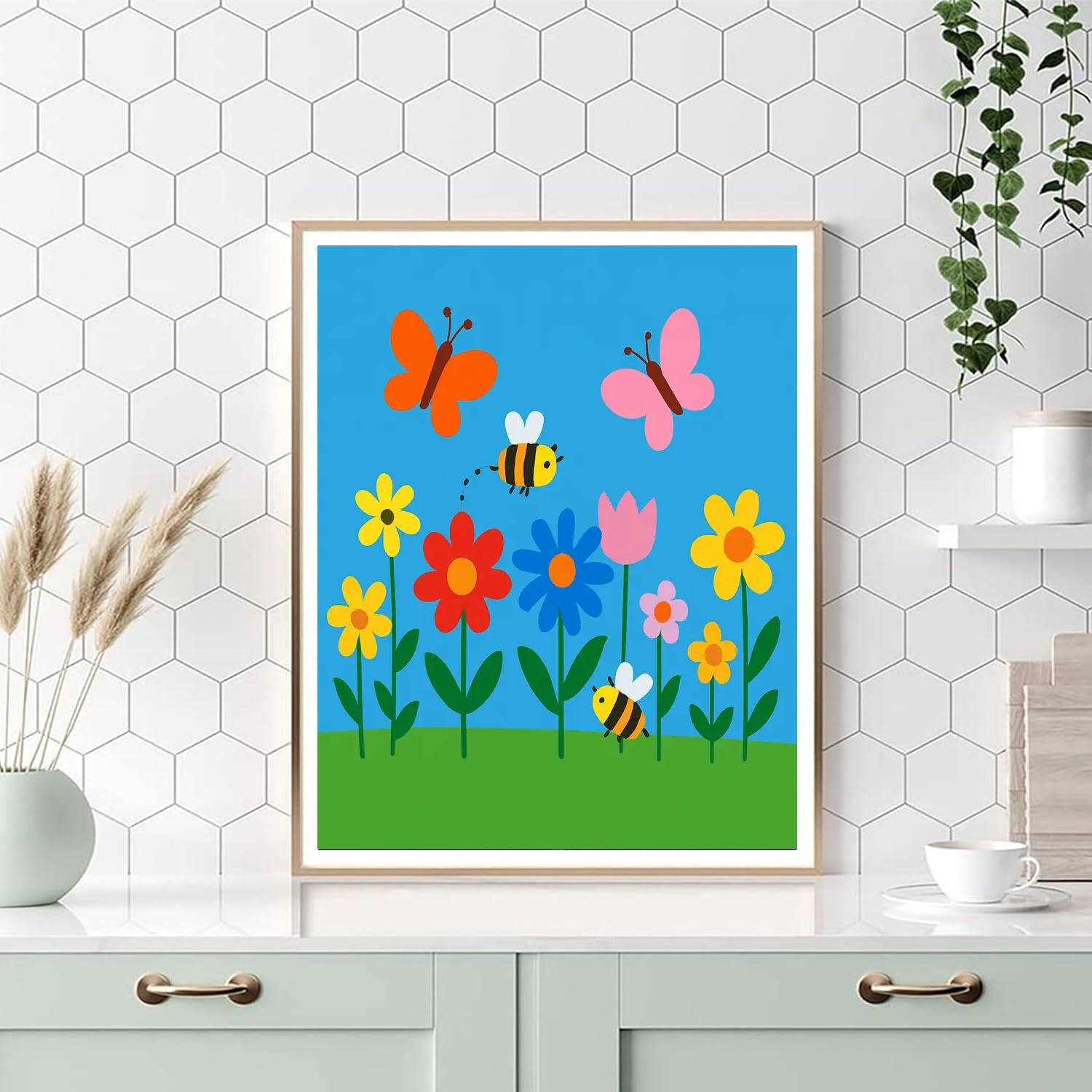 Artistic Garden Scene Paint By Number