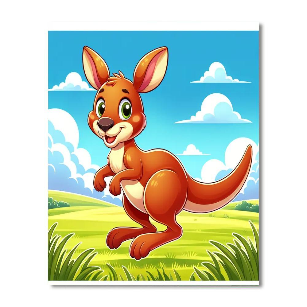 Lively Kangaroo Paint By Color