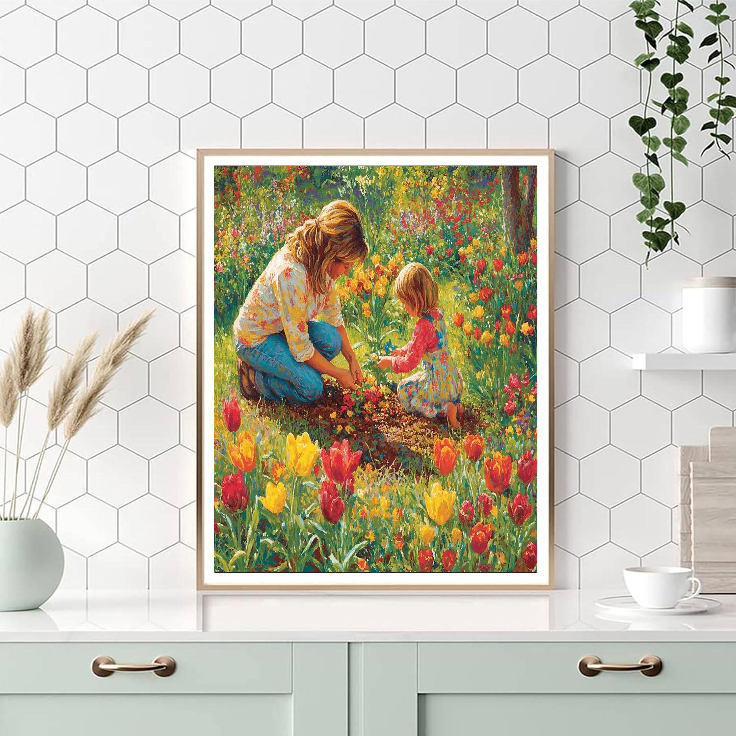 Mommy's Garden Of Joy Number Painting