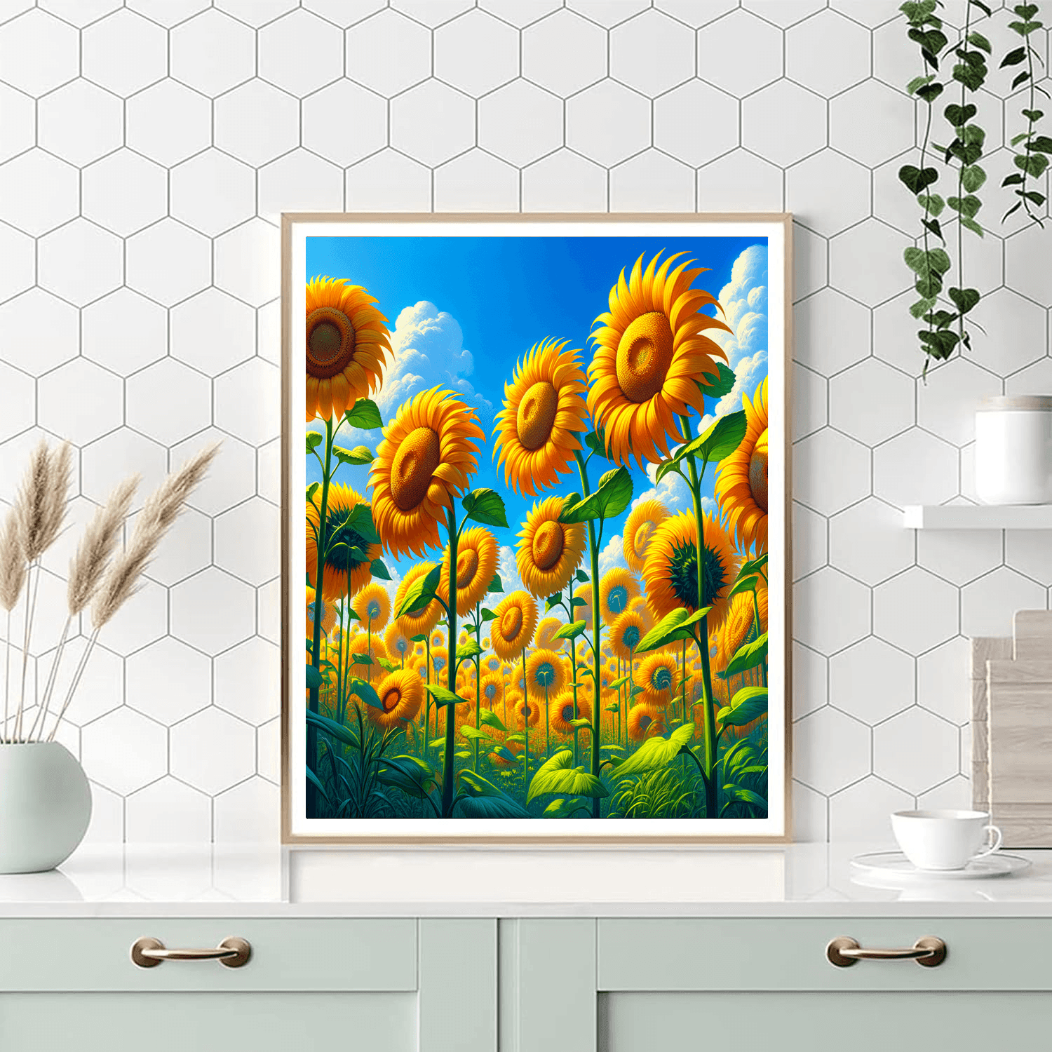 Sunflower Meadow Stroll DIY Paint By Numbers