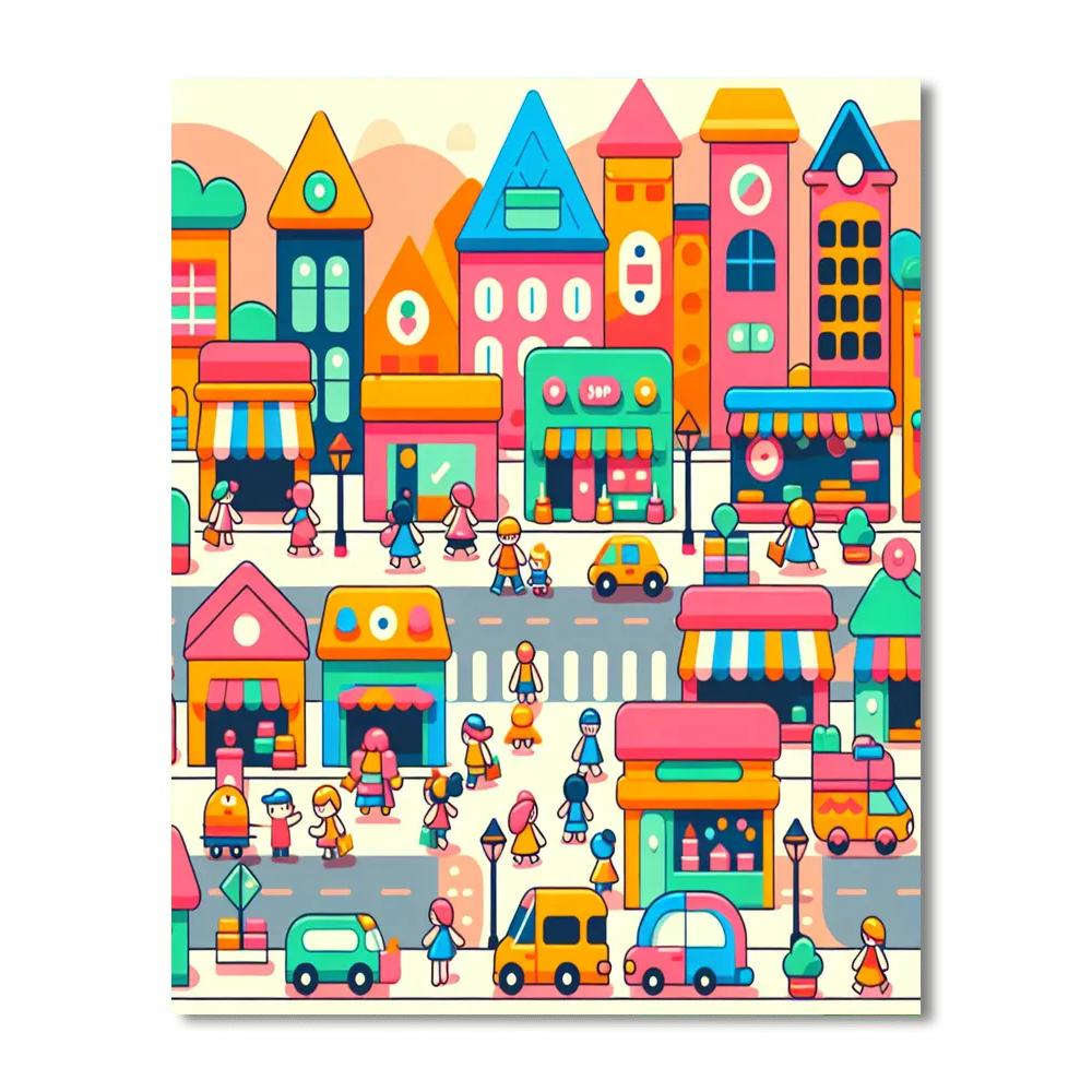 Tiny Town Adventure Number Painting