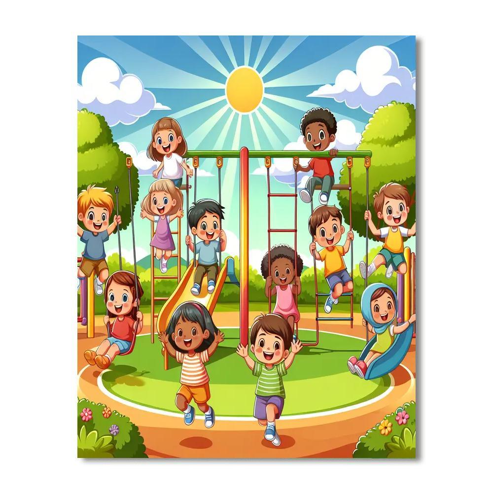 Sunny Days In The Playground Paint By Color