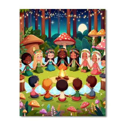 Enchanted Fairy Gathering Numbered Painting Kits