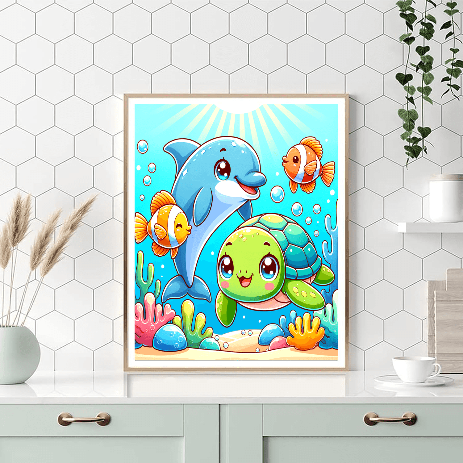 Friendly Ocean Animals Painting By Numbers Kit