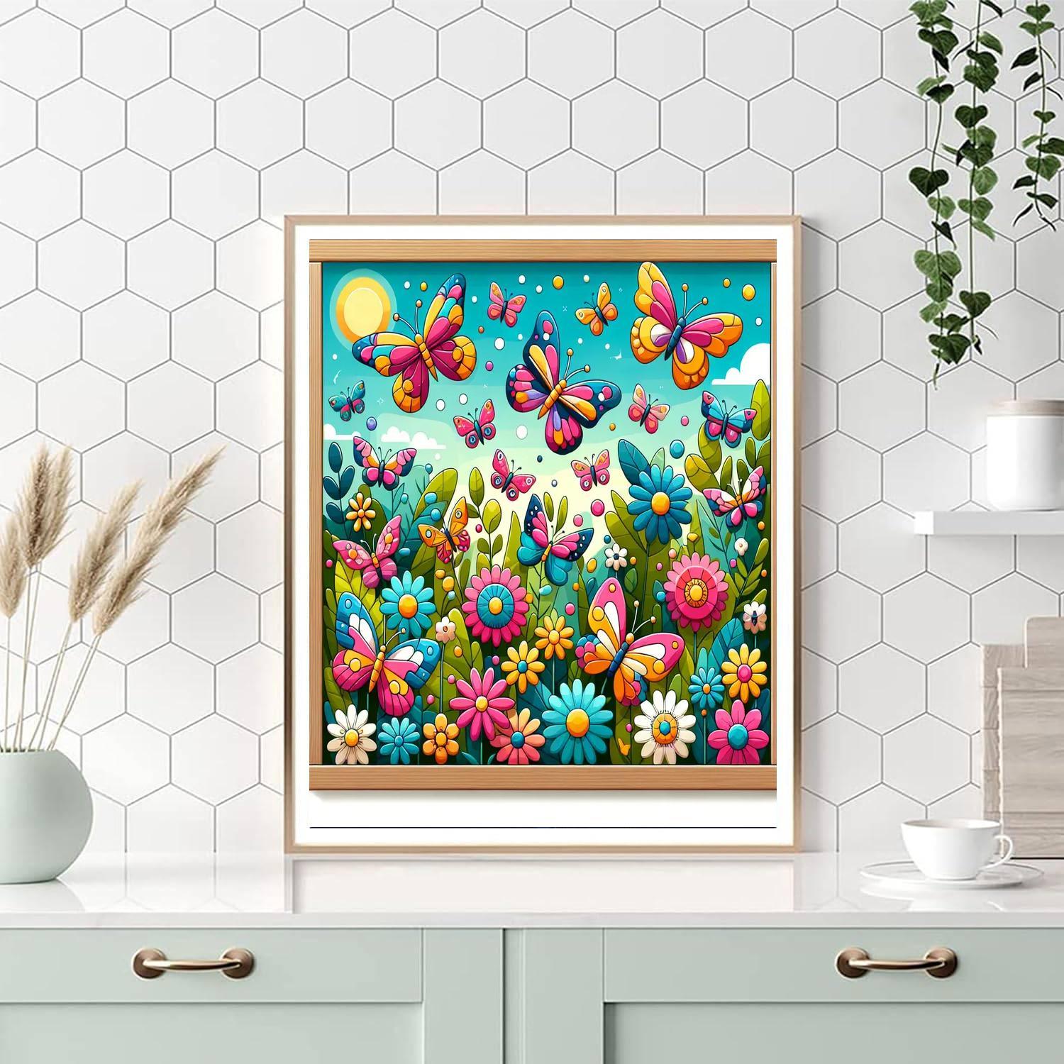 Artistic Butterfly Garden Paint By Color