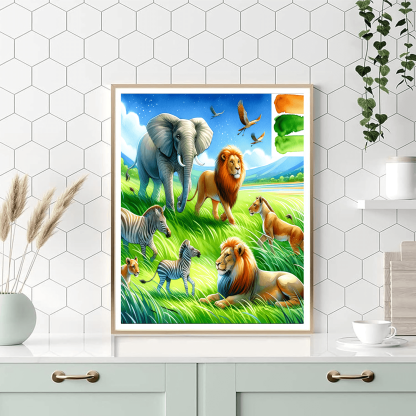 Safari Wildlife Adventure Paint By Color