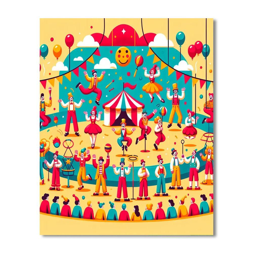 Circus Adventure Paint By Numbers Art