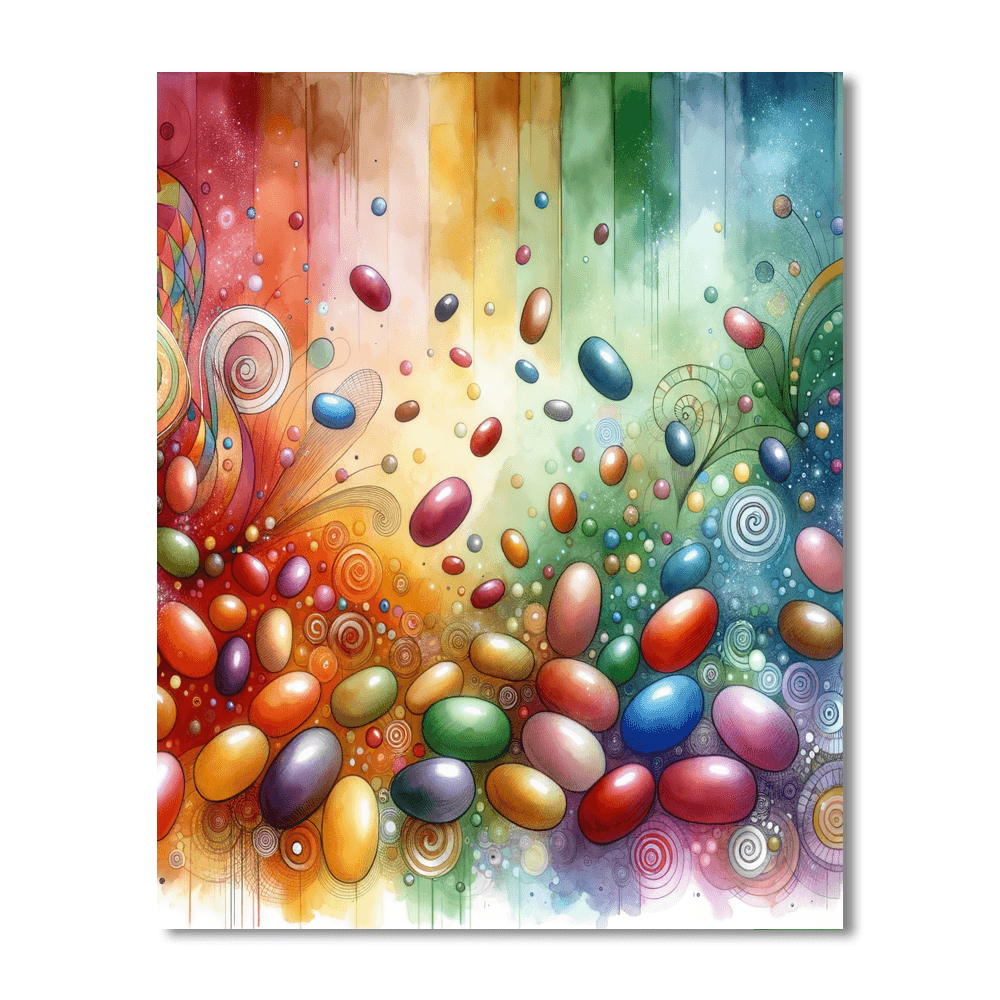 Jolly Jellybeans - DIY Painting By Numbers Kit