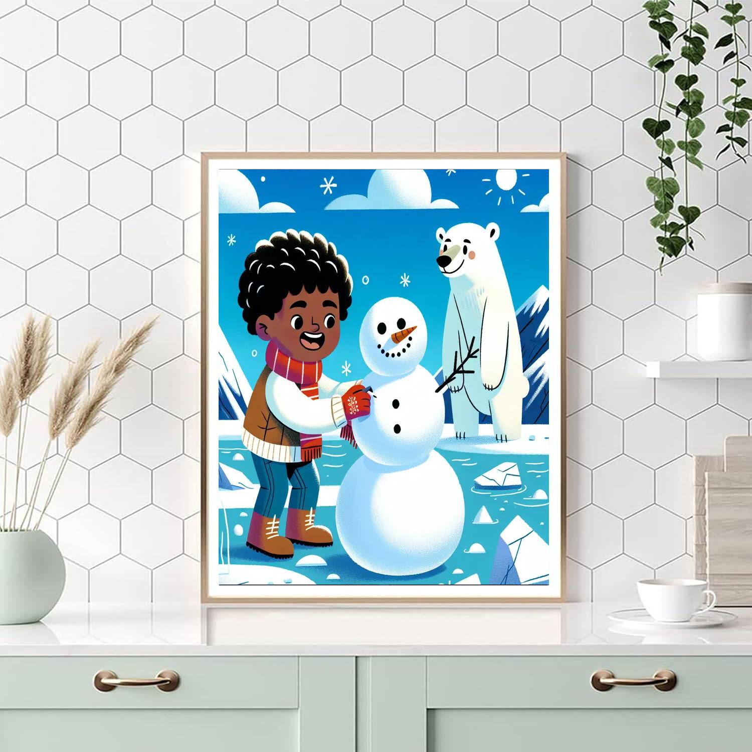 Snowy Adventureland Number Painting