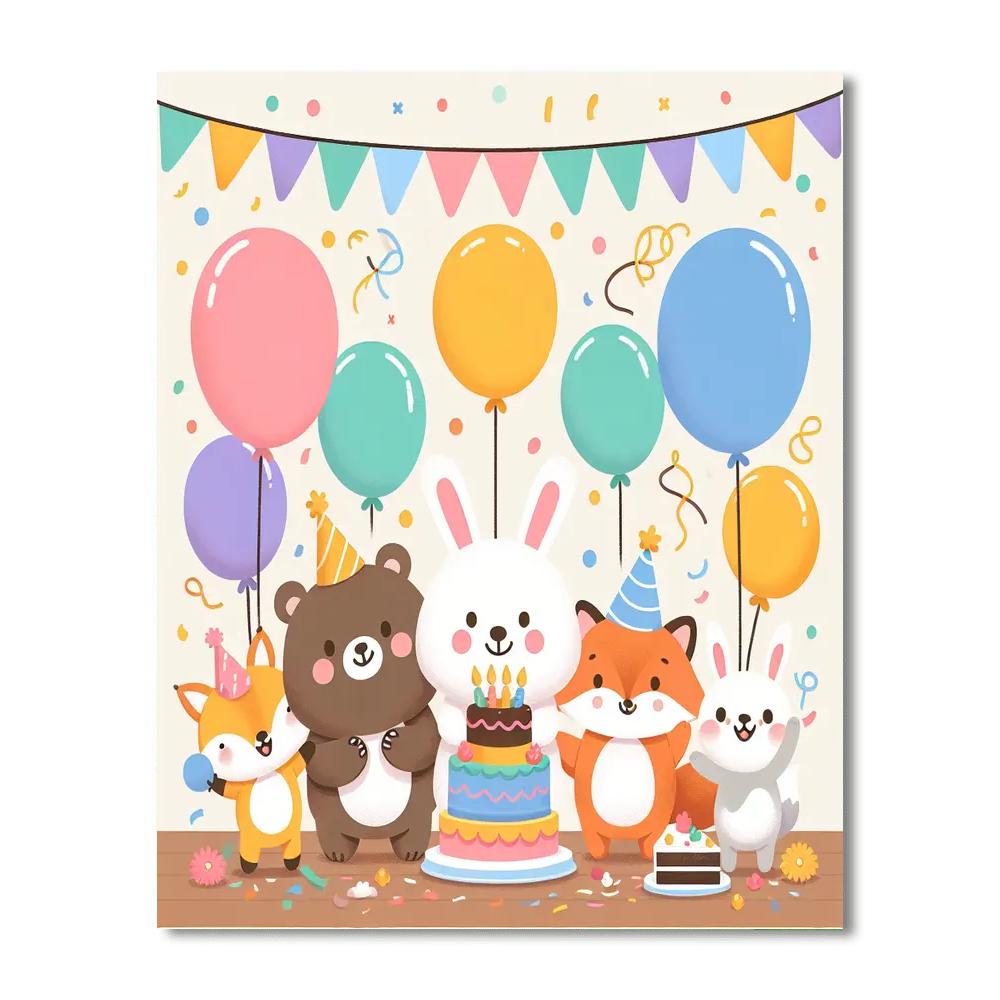 Cheerful Creatures Party Painting Number Kit