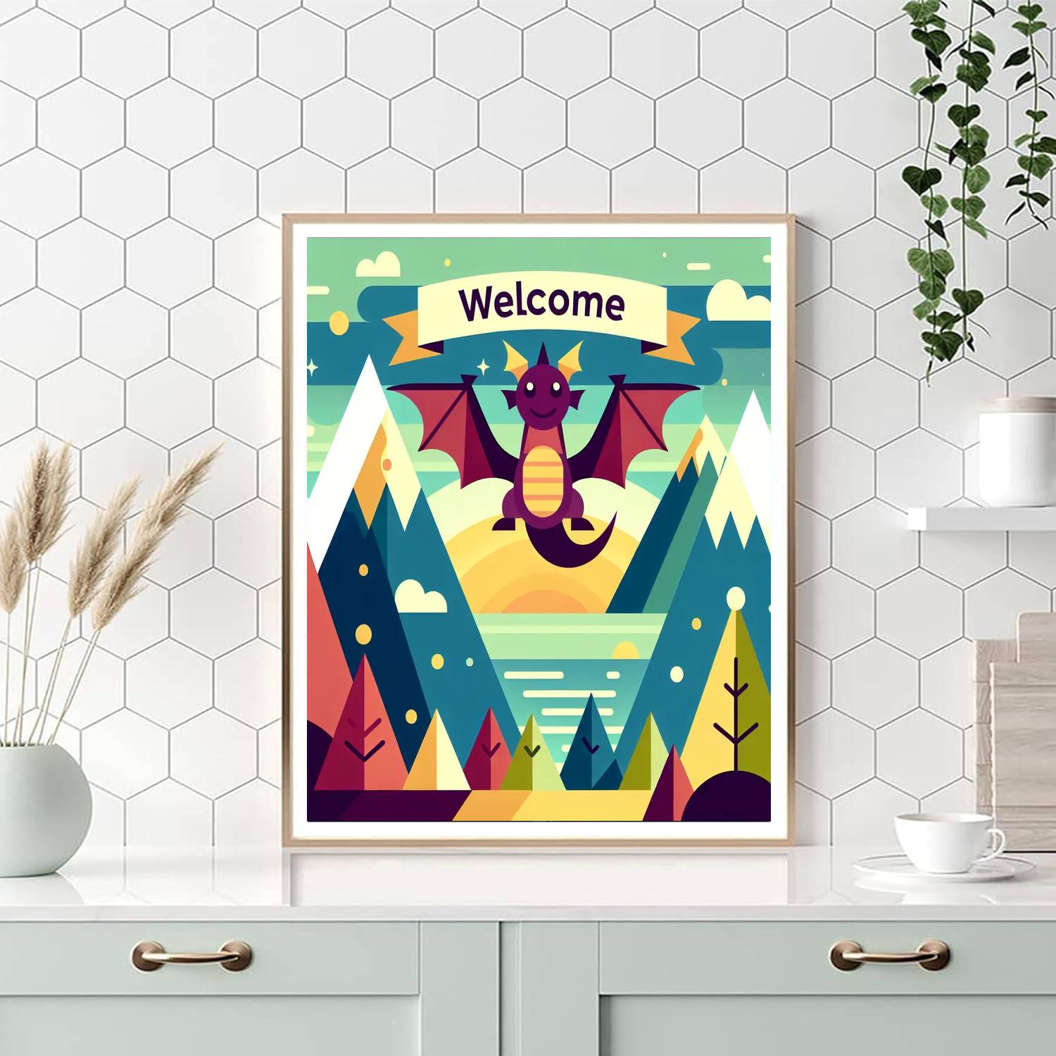 Mighty Dragon Adventure Paint By Numbers Art