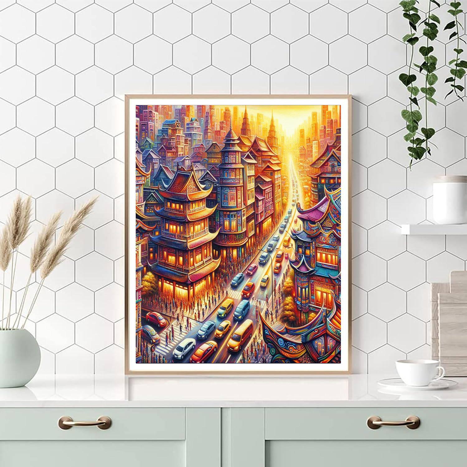 Historic Cityscape Adventure Paint By Color