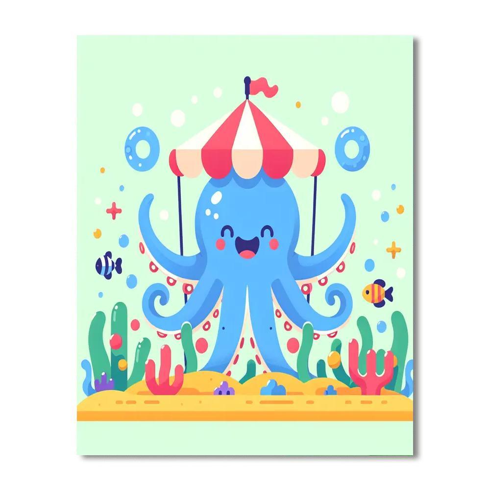 Cheerful Octopus Carnival Paint By Numbers