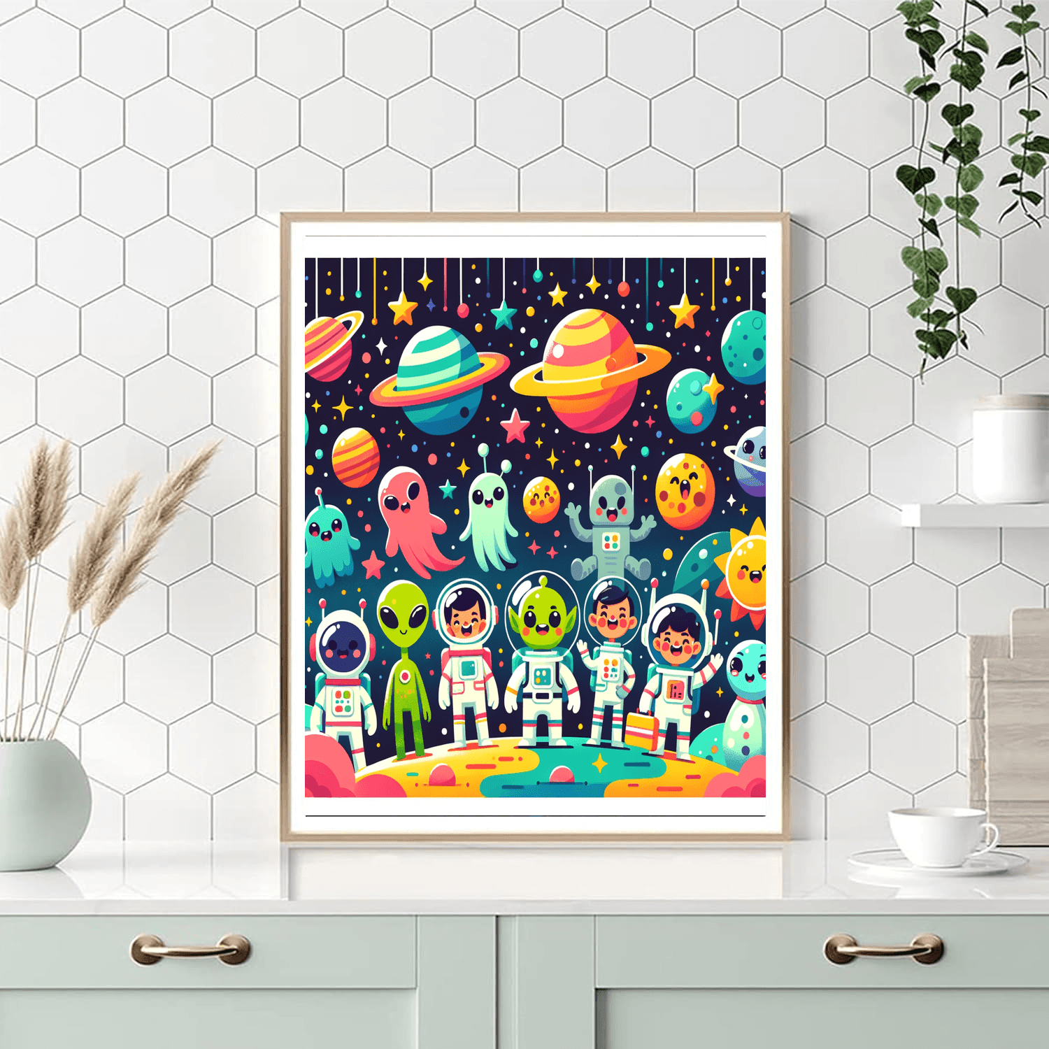 Colorful Space Odyssey Painting By Numbers Kit