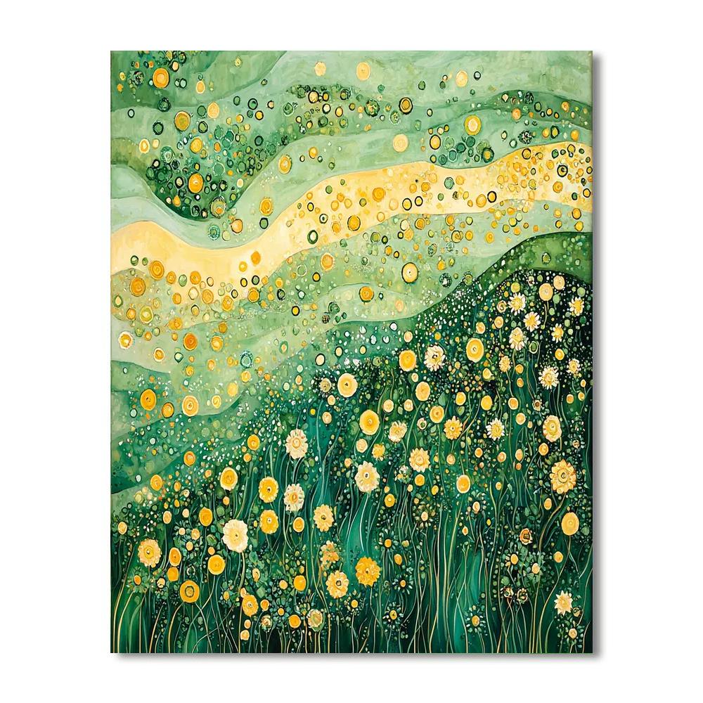 Gustav Klimt Inspired Glistening Meadows  Paint By Numbers Kits