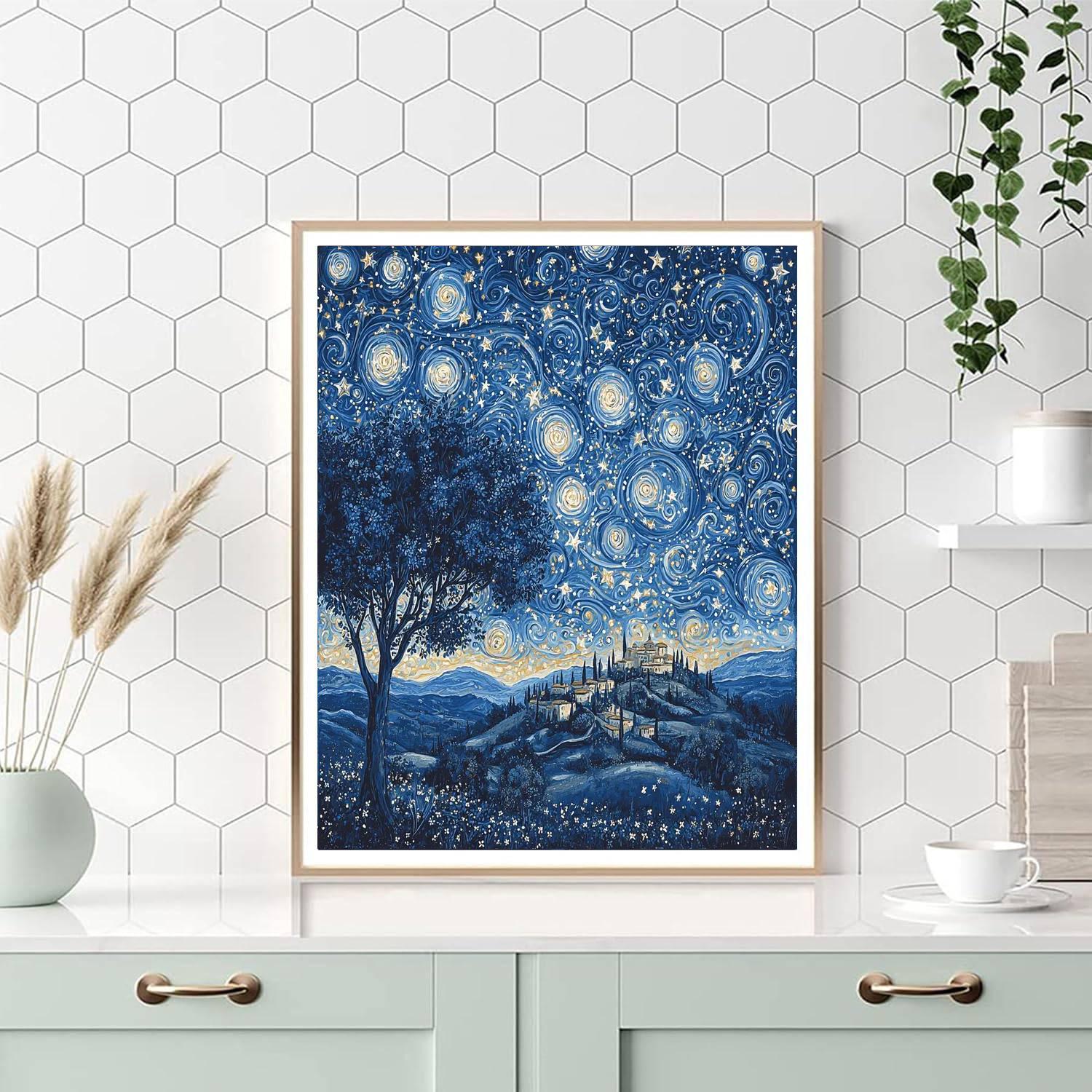 Michelangelo Inspired Symphony Of Stars  Painting Number Kit