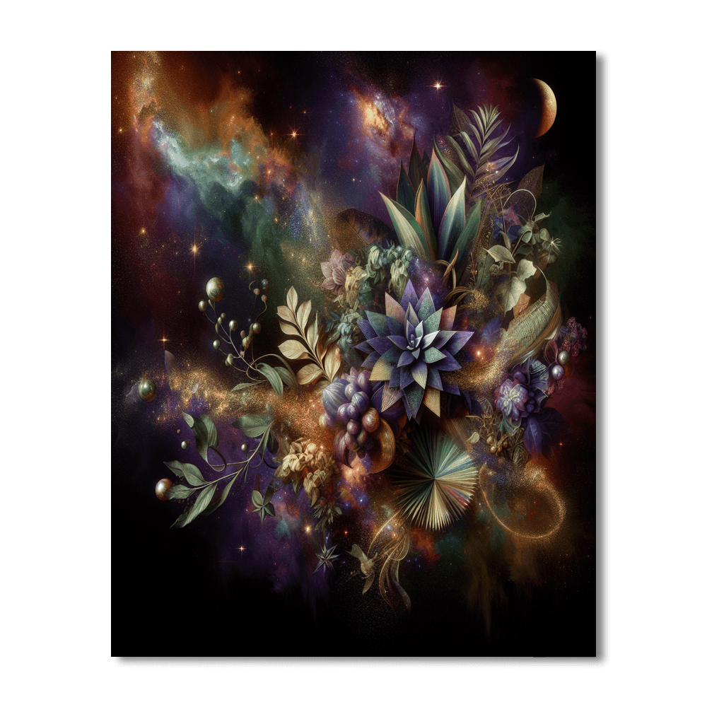 Galactic Garden Wall Accent Numbered Painting Kits