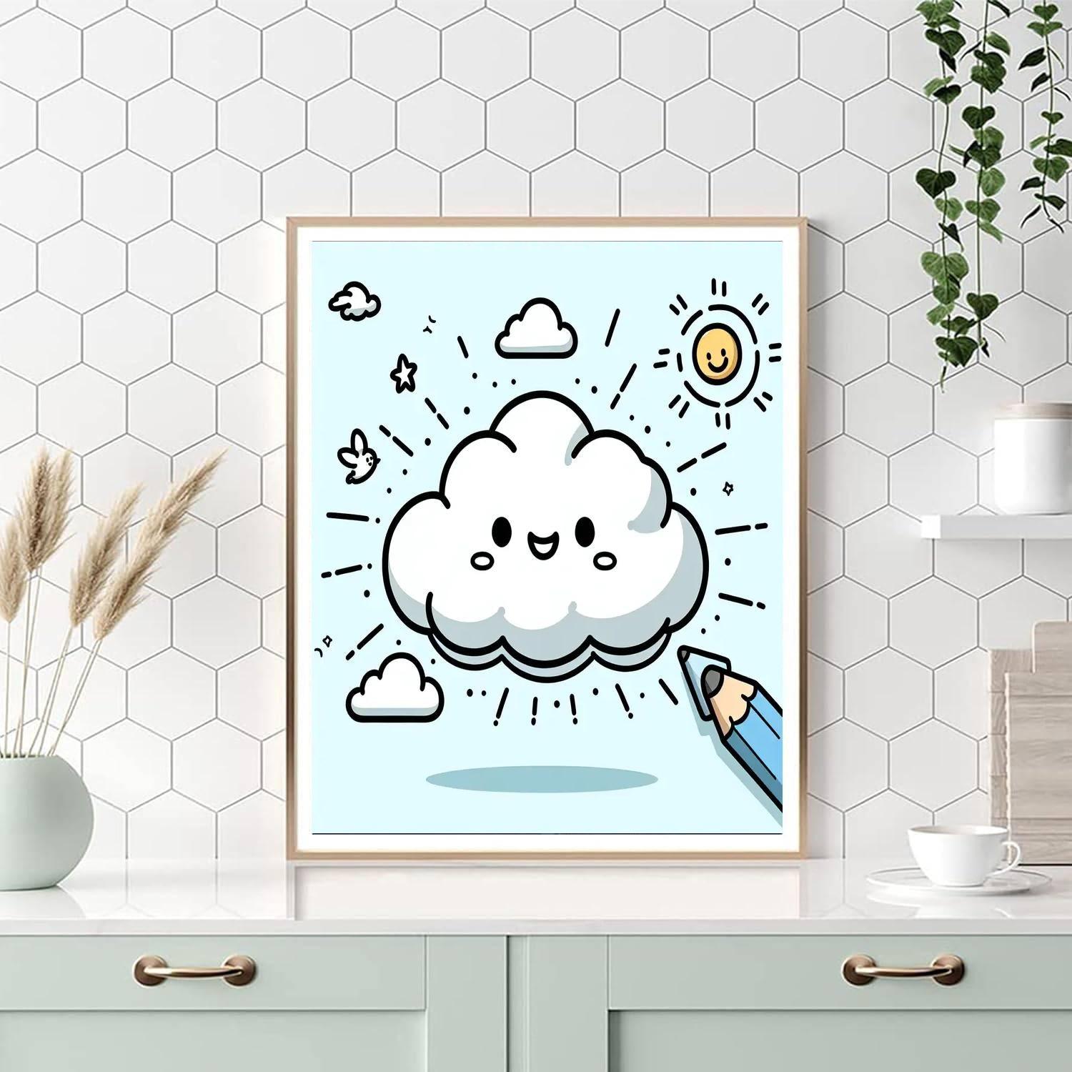 Gentle Cloud DIY Paint By Numbers
