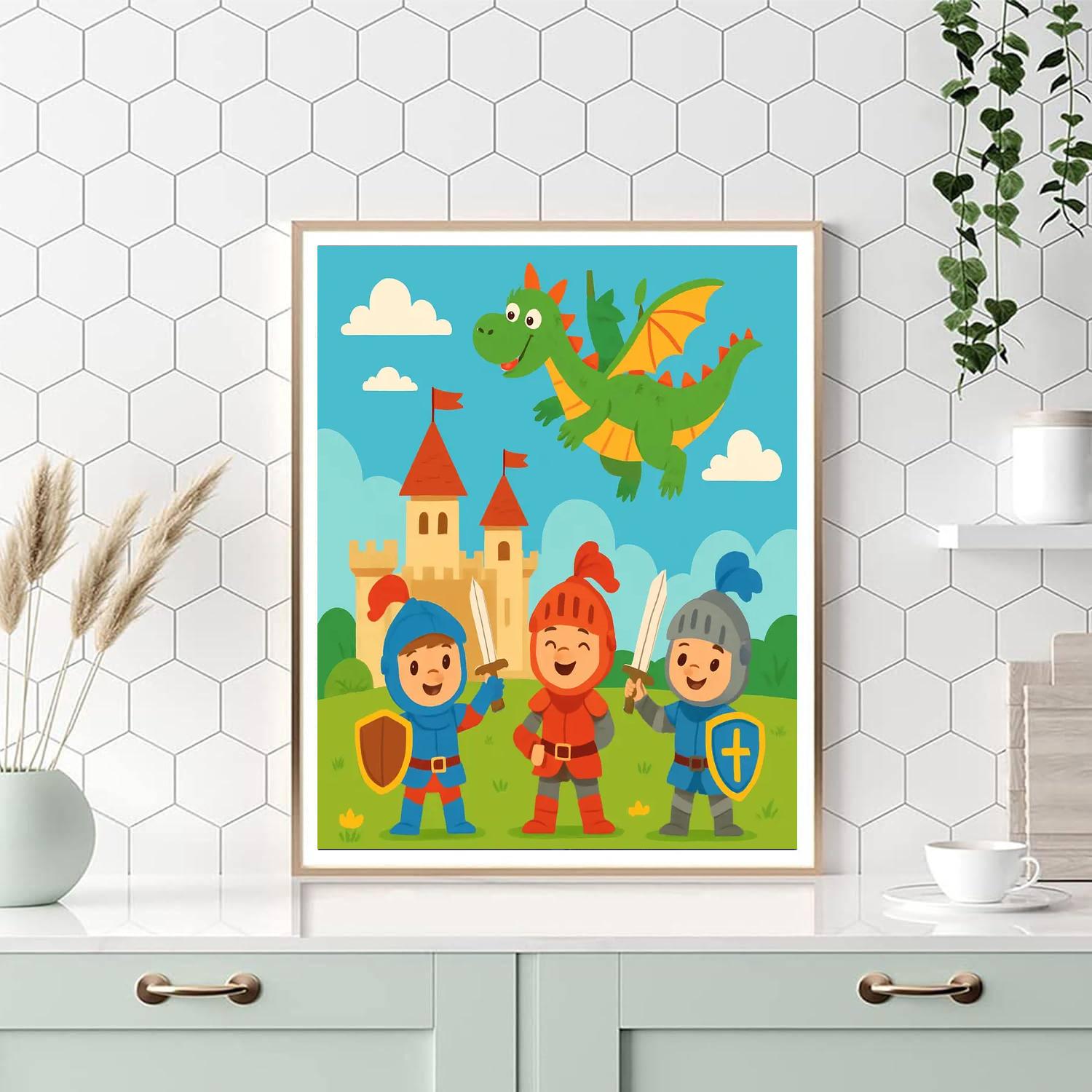Adventures With Knights Paint By Numbers Art
