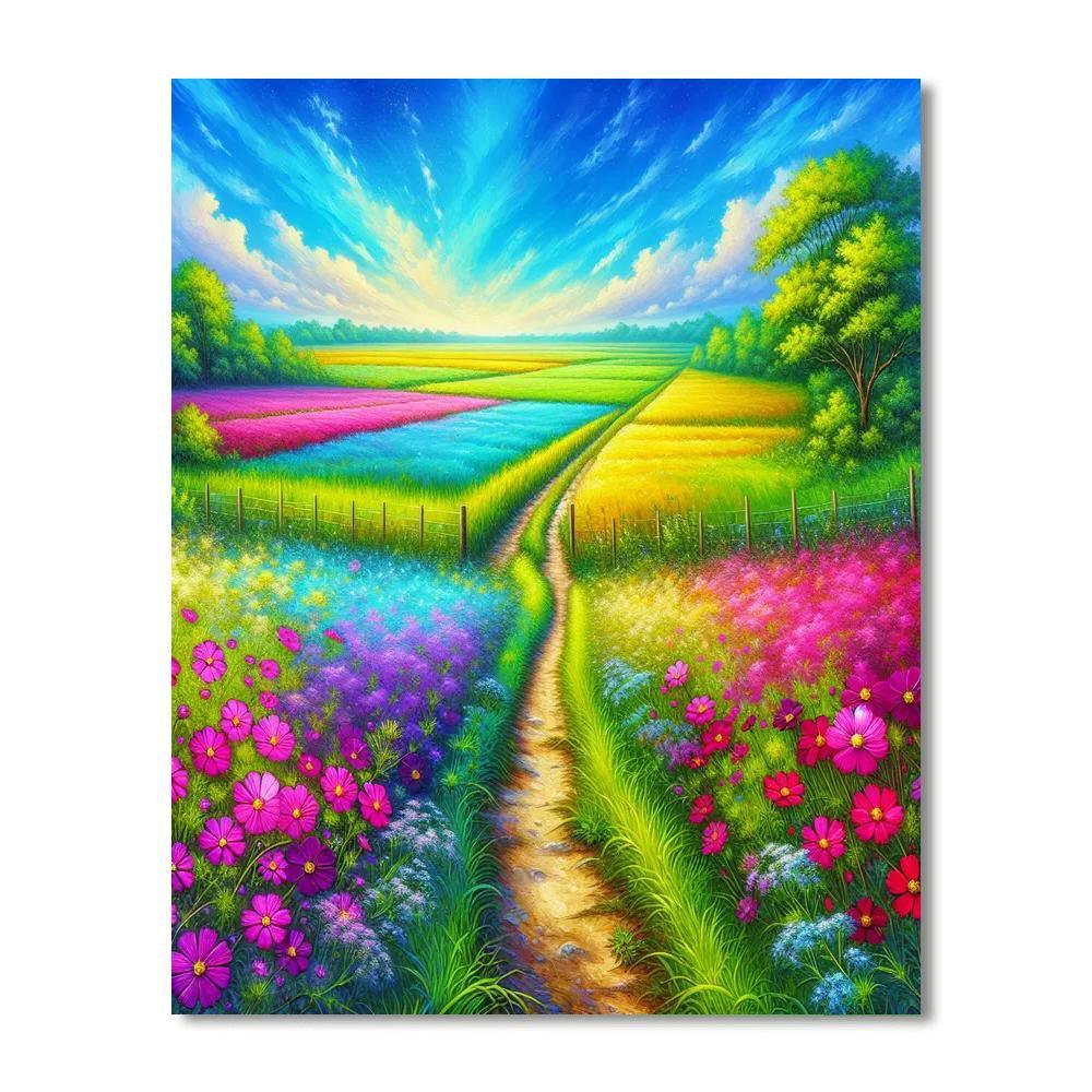Wildflower Trail Escape Paint By Numbers