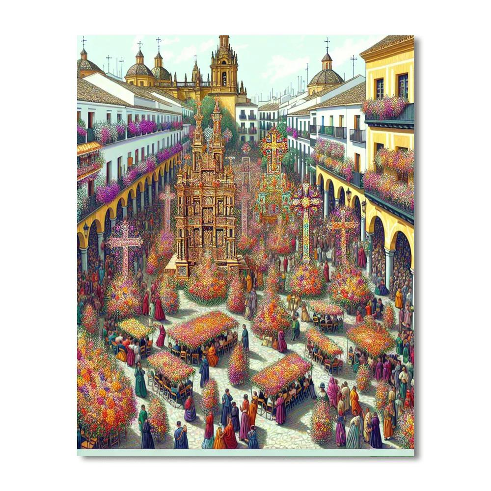 Fiesta De Las Cruces - Córdoba, Spain Paint By Numbers