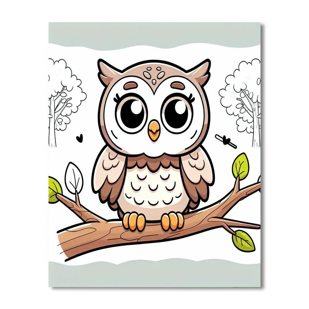 Wise Owl Tree Paint By Number