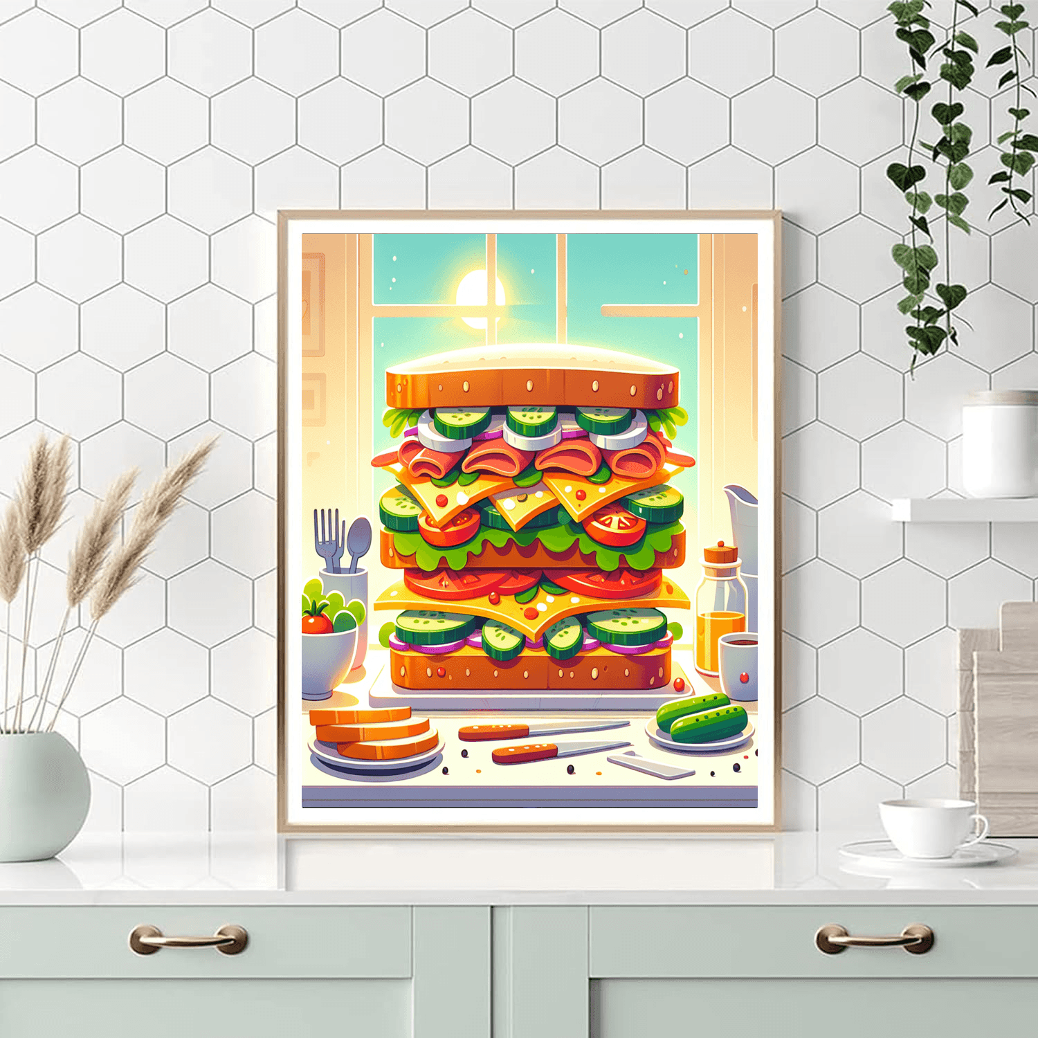 Gigantic Sandwich Number Painting