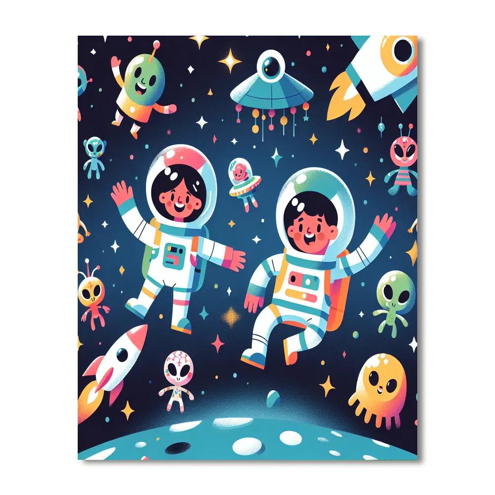 Fun Space Expedition Paint By Numbers