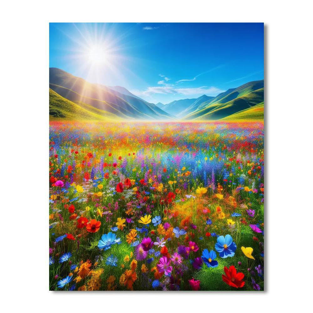 Radiant Rainbow Field Paint By Color