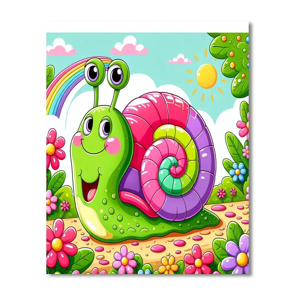 Curious Snail Buddy DIY Paint By Numbers