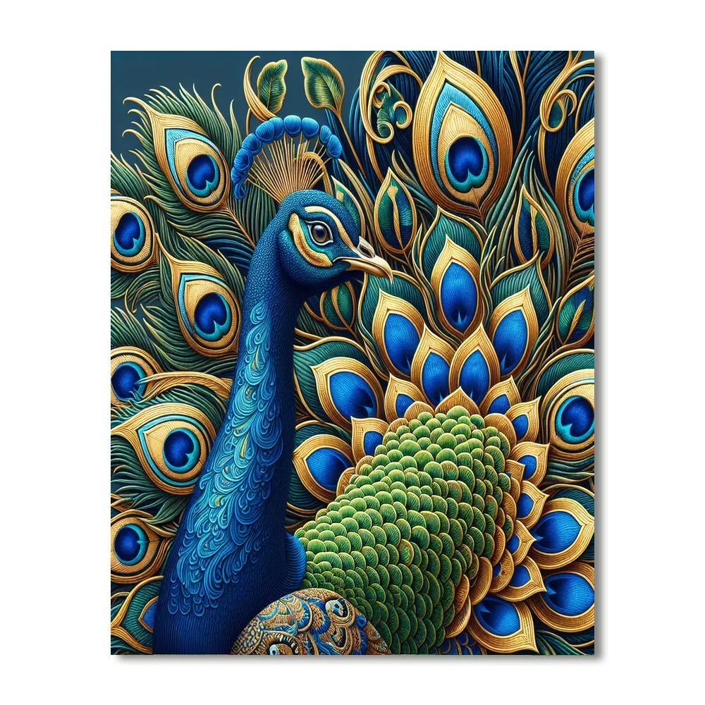 Regal Eastern Peacocks Paint By Color