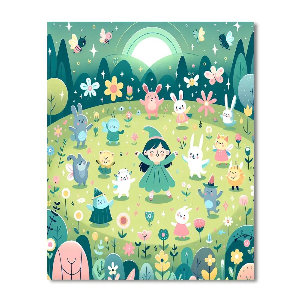 Magic Meadow Mirth Paint By Numbers Art