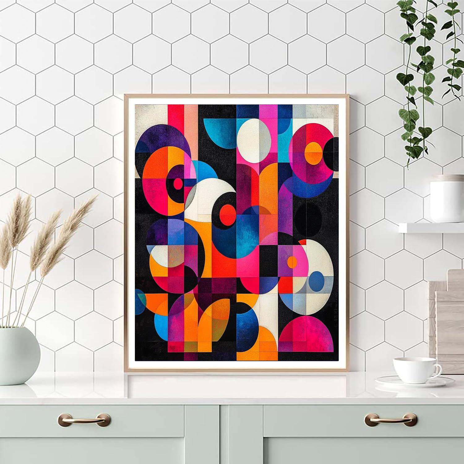 Kazimir Malevich Inspired Geometric Rhythm  Paint By Color