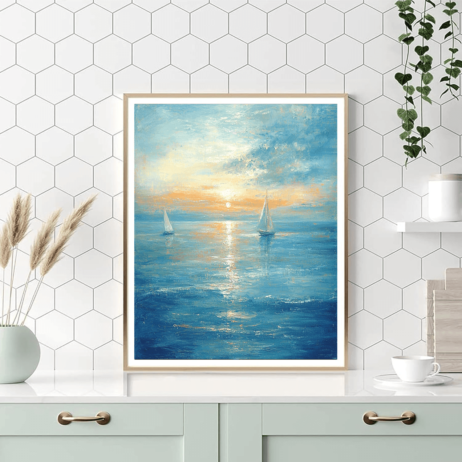 J.M.W. Turner Inspired Ethereal Seaside Escape  Painting By Numbers Kit