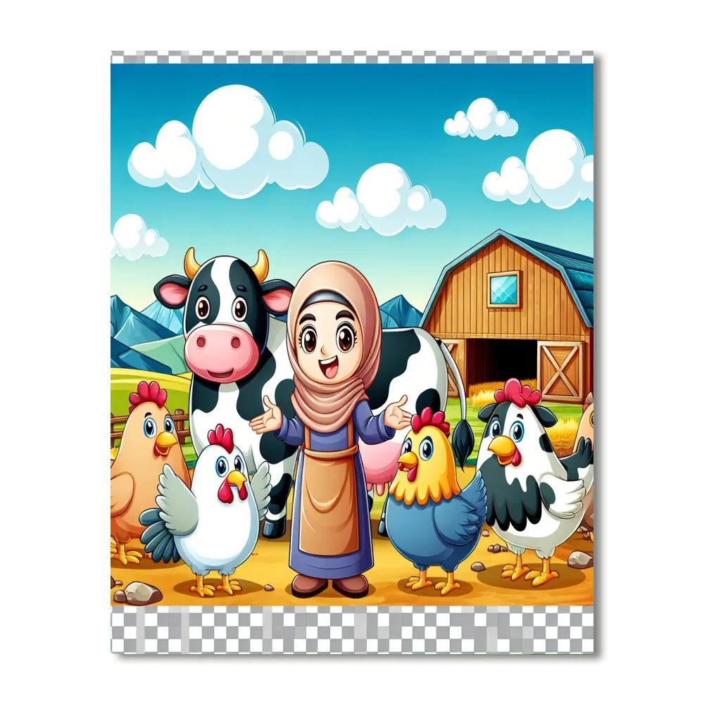 Cheery Farm Day Number Painting