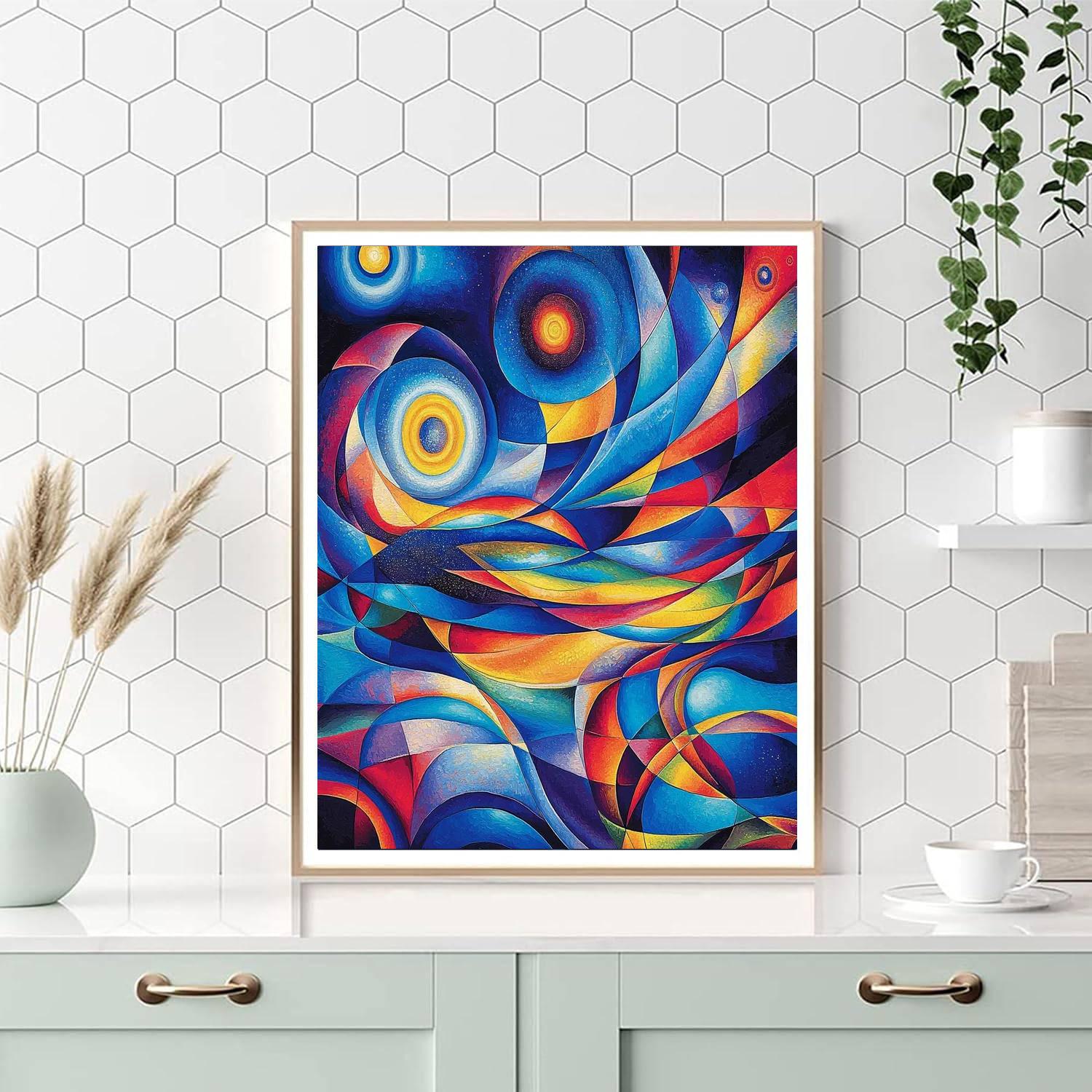 Wassily Kandinsky Inspired Cosmic Waves Of Color  Painting Number Kit