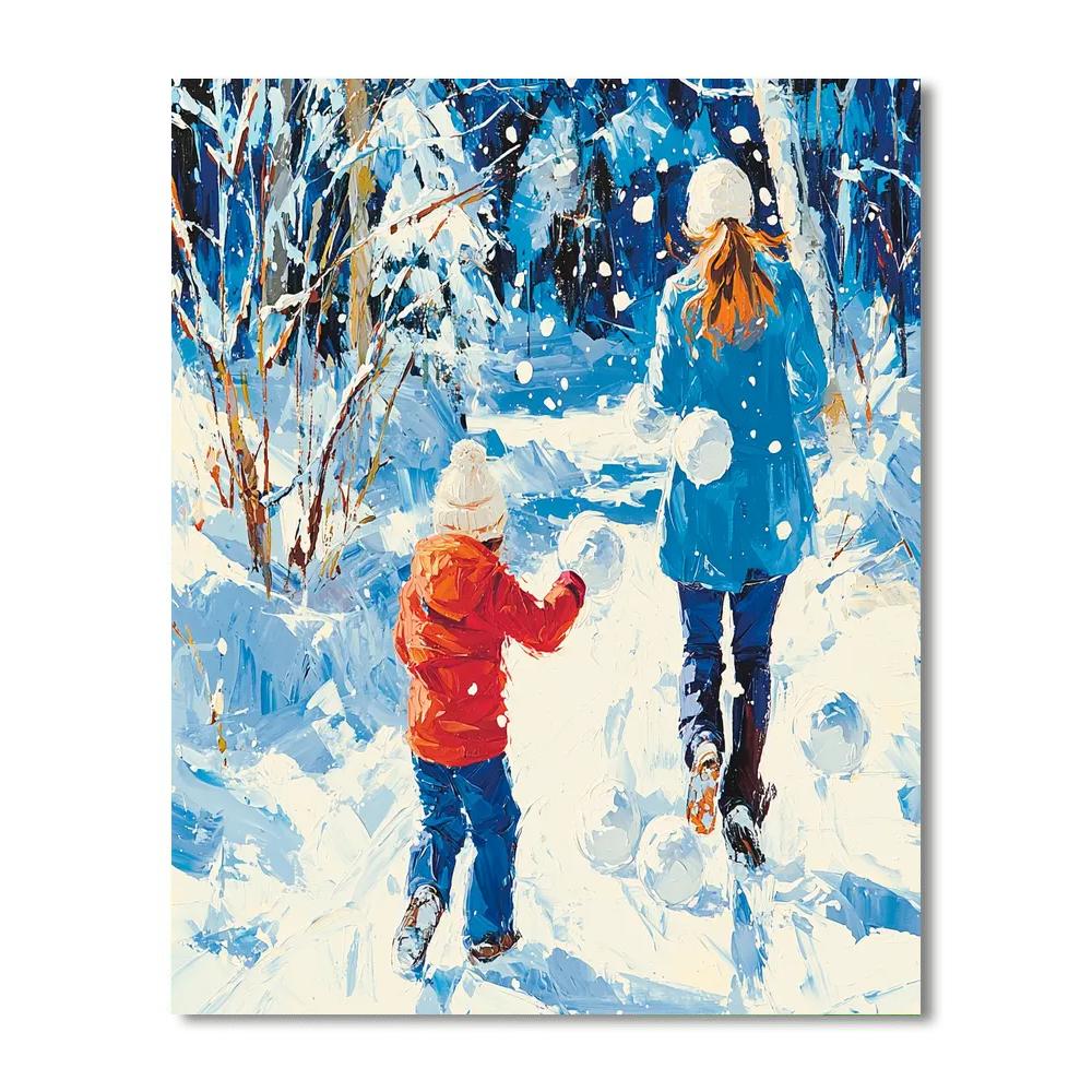 Frosted Memories Number Painting